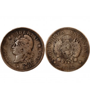 ARGENTINE - 20 CENTAVOS ARGENT 1882 2