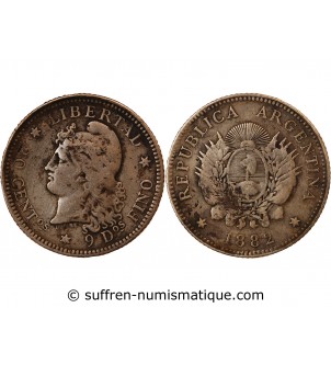 ARGENTINE - 20 CENTAVOS ARGENT 1882