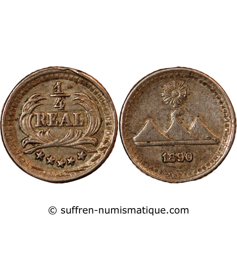 GUATEMALA - 1/4 REAL ARGENT 1890