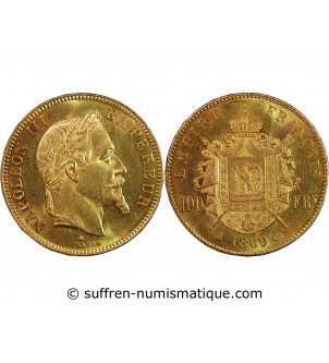 NAPOLEON III - ﻿100 FRANCS OR 1869 A PARIS﻿
