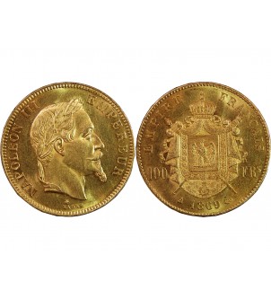 NAPOLEON III - ﻿100 FRANCS OR 1869 A PARIS﻿ 2