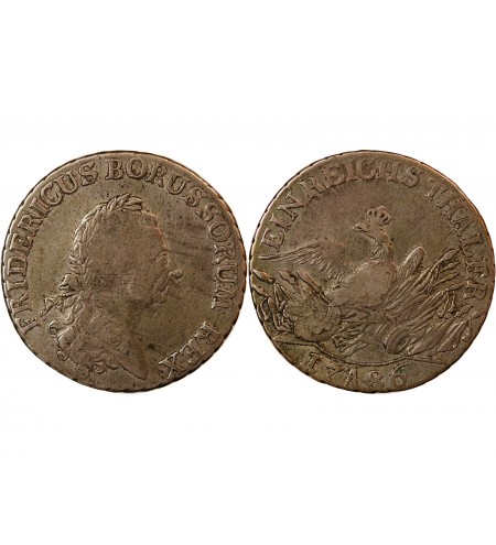 PRUSSE, FRIEDRICH II - THALER ARGENT 1786 A BERLIN