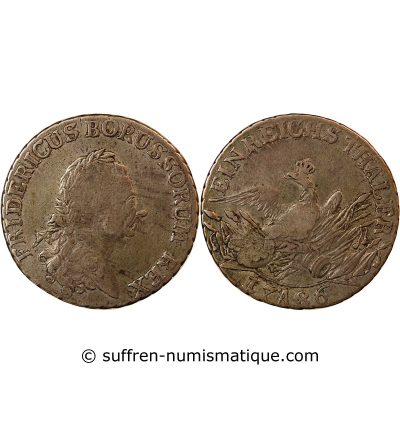 PRUSSE, FRIEDRICH II - THALER ARGENT 1786 A BERLIN