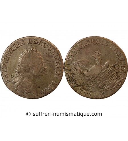 PRUSSE, FRIEDRICH II - THALER ARGENT 1786 A BERLIN