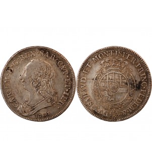 ROYAUME DE SARDAIGNE, CARLO EMANUELE III - 1/2 SCUDO ARGENT 1755 2