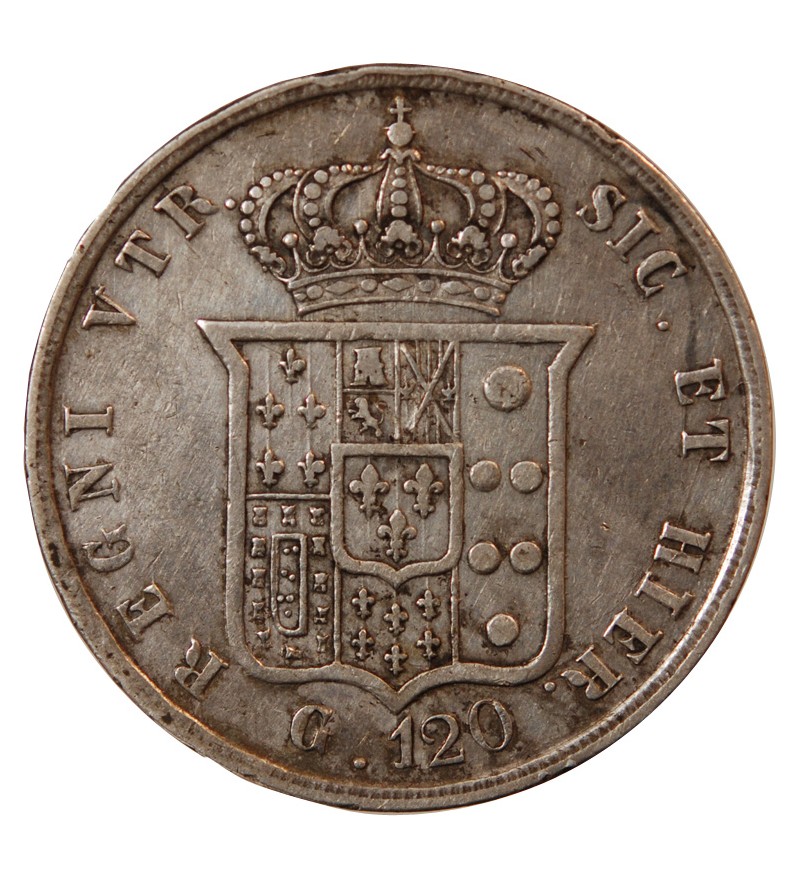 ROYAUME DES DEUX-SICILES, FERDINAND II - 120 GRANA ARGENT 1857