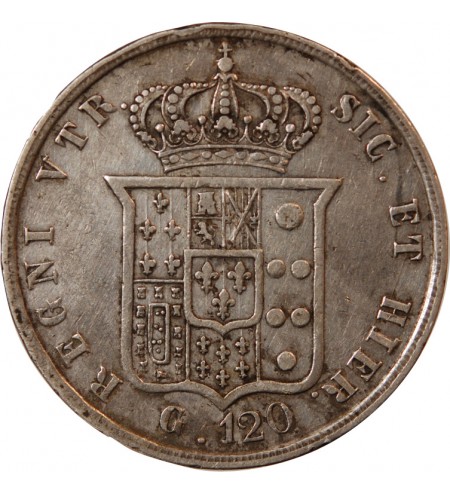ROYAUME DES DEUX-SICILES, FERDINAND II - 120 GRANA ARGENT 1857