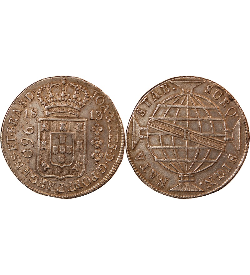 BRESIL, JEAN - 960 REIS ARGENT 1813 R RIO DE JANEIRO