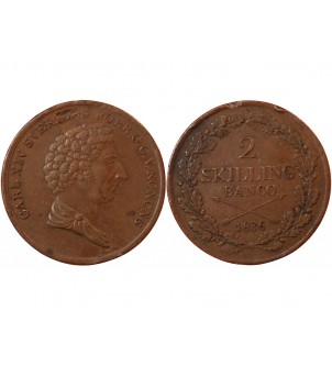 SUÈDE, CARL XIV JOHAN - 2 SKILLING 1836 2