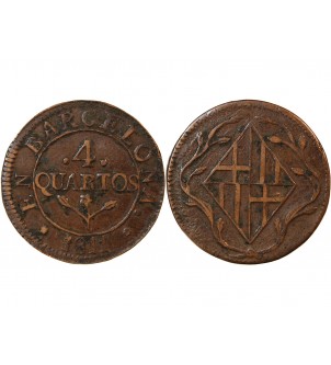 CATALOGNE - 4 QUARTOS 1811 BARCELONE 2
