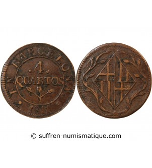 CATALOGNE - 4 QUARTOS 1811 BARCELONE