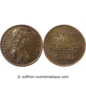 ITALIE, REPUBLIQUE CISALPINE -  30 SOLDI ARGENT AN IX (1801) MILAN