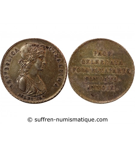 ITALIE, REPUBLIQUE CISALPINE -  30 SOLDI ARGENT AN IX (1801) MILAN
