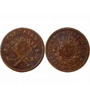 GUADELOUPE - 3 SOLS 9 DENIERS 1793 - CONTREMARQUE RF 2