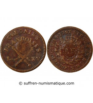 GUADELOUPE - 3 SOLS 9 DENIERS 1793 - CONTREMARQUE RF