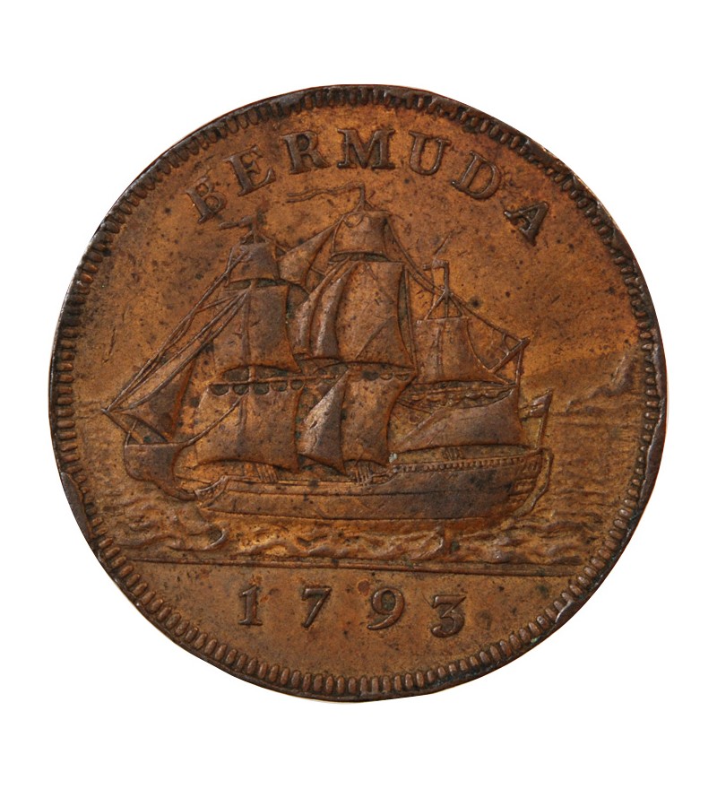 BERMUDES, GEORGES III - PENNY 1793