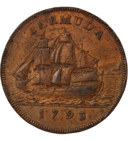 BERMUDES, GEORGES III - PENNY 1793