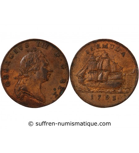 BERMUDES, GEORGES III - PENNY 1793