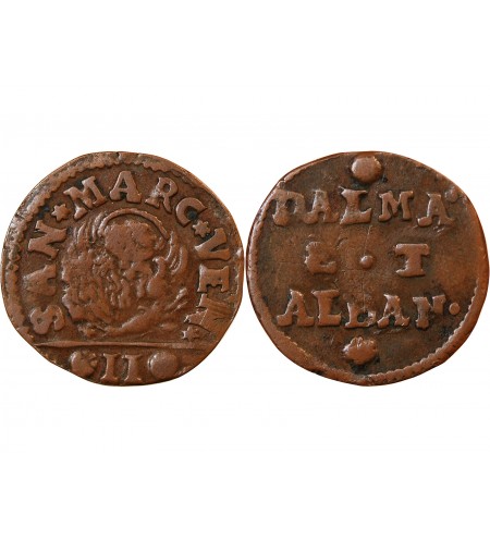 ITALIE - RÉPUBLIQUE DE VENISE, DALMATIE ET ALBANIE - 2 SOLDI 1691-1709
