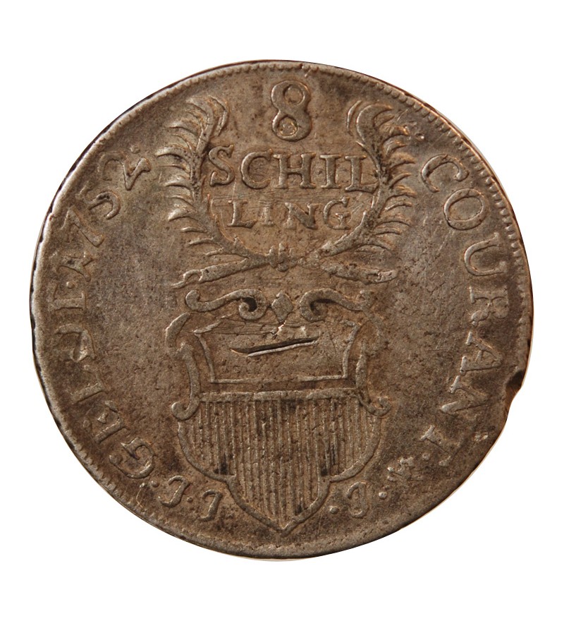 ALLEMAGNE, LÜBECK - 8 SCHILLING ARGENT 1752