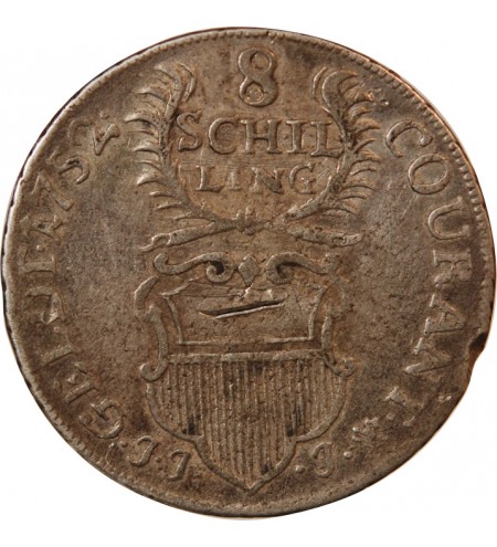 ALLEMAGNE, LÜBECK - 8 SCHILLING ARGENT 1752