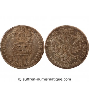 ALLEMAGNE, LÜBECK - 8 SCHILLING ARGENT 1752