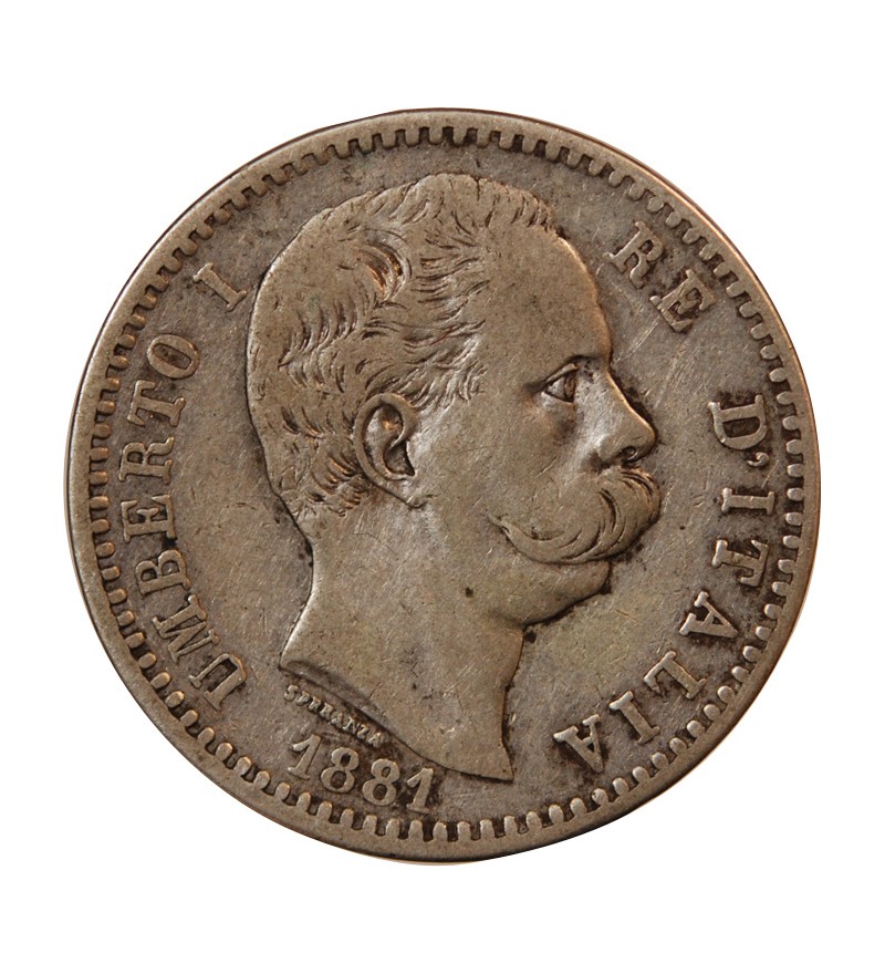 ITALIE, UMBERTO Ier - 2 LIRE ARGENT 1881 R ROME
