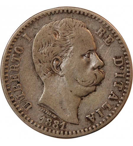 ITALIE, UMBERTO Ier - 2 LIRE ARGENT 1881 R ROME