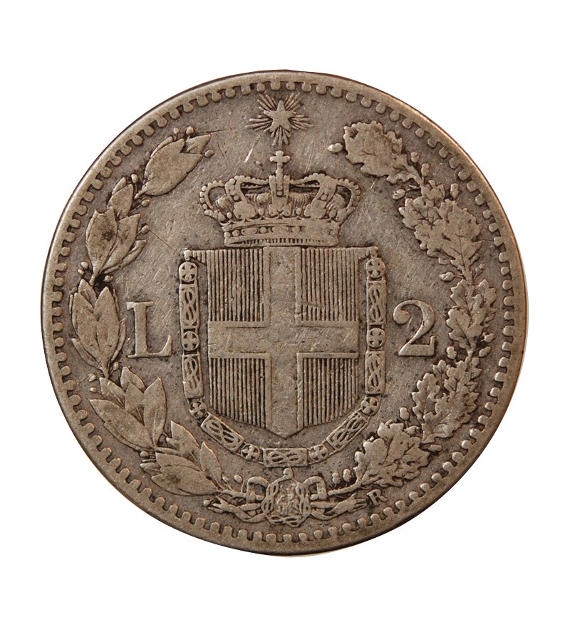 ITALIE, UMBERTO Ier - 2 LIRE ARGENT 1881 R ROME