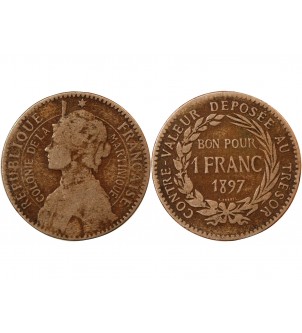 MARTINIQUE - 1 FRANC 1897 2