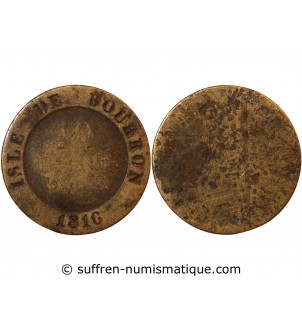 ISLE DE BOURBON, LOUIS XVIII - 10 CENTIMES 1816