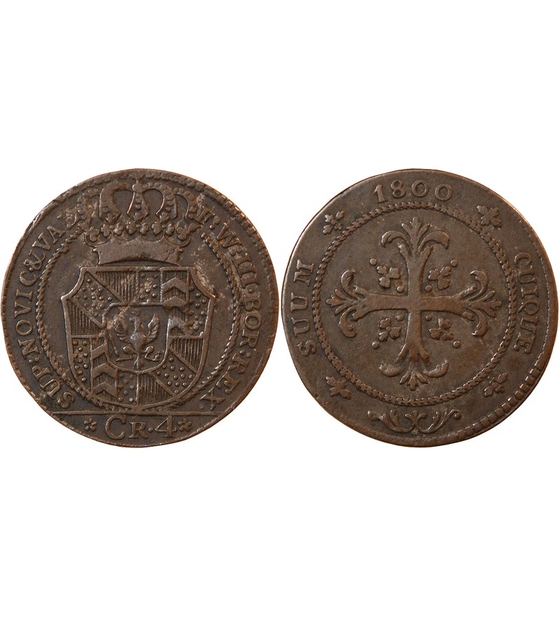 SUISSE, NEUCHÂTEL, FRIEDRICH WILHELM III - 4 KREUZER 1800