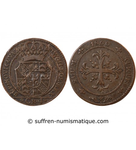 SUISSE, NEUCHÂTEL, FRIEDRICH WILHELM III - 4 KREUZER 1800