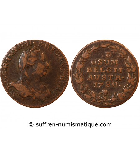 PAYS-BAS AUTRICHIENS, MARIE-THERESE - 2 LIARDS 1780 BRUXELLES