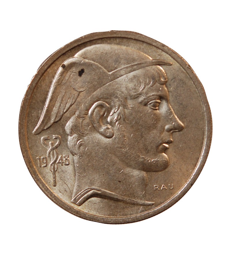 BELGIQUE, PRINCE CHARLES - 50 FRANCS ARGENT 1948 - Légende flamande