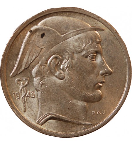 BELGIQUE, PRINCE CHARLES - 50 FRANCS ARGENT 1948 - Légende flamande