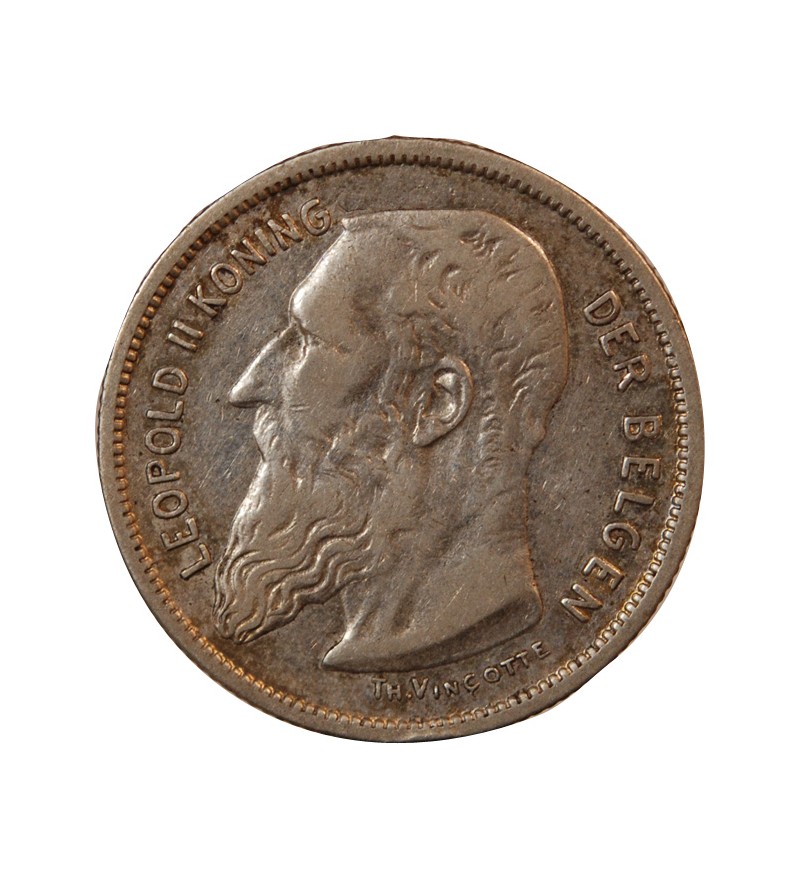 BELGIQUE, LEOPOLD II - 2 FRANCS ARGENT 1904 - Légende flamande