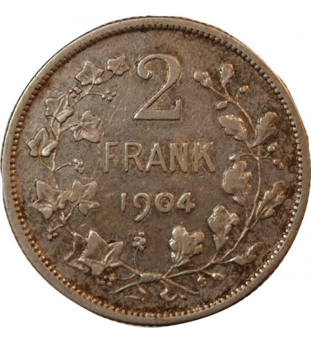 BELGIQUE, LEOPOLD II - 2 FRANCS ARGENT 1904 - Légende flamande