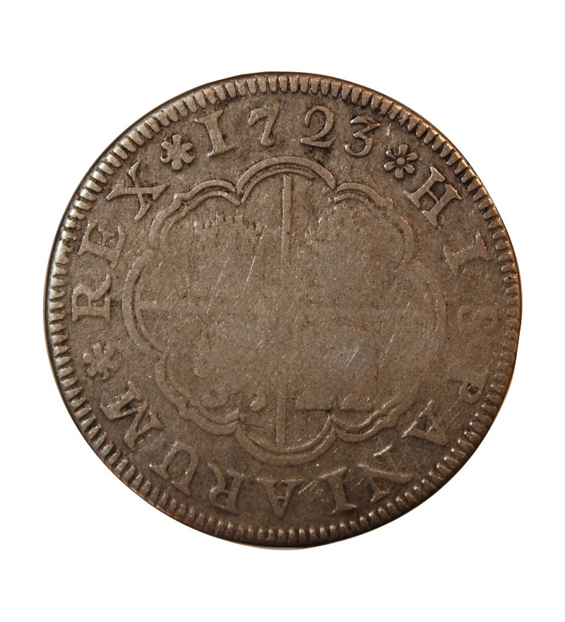 ESPAGNE, PHILIPPE V - 2 REALES ARGENT 1723 F SEGOVIE