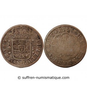 ESPAGNE, PHILIPPE V - 2 REALES ARGENT 1723 F SEGOVIE
