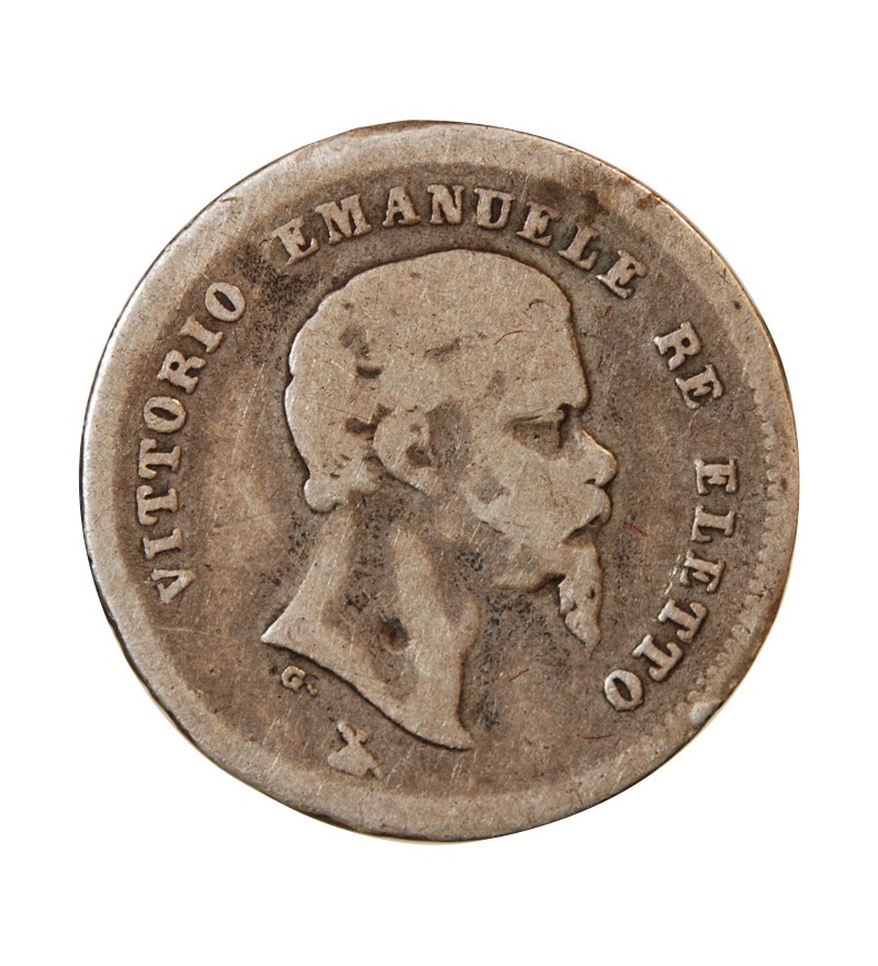 ITALIE, VICTOR EMMANUEL II - 50 CENTESIMI ARGENT 1860 FLORENCE