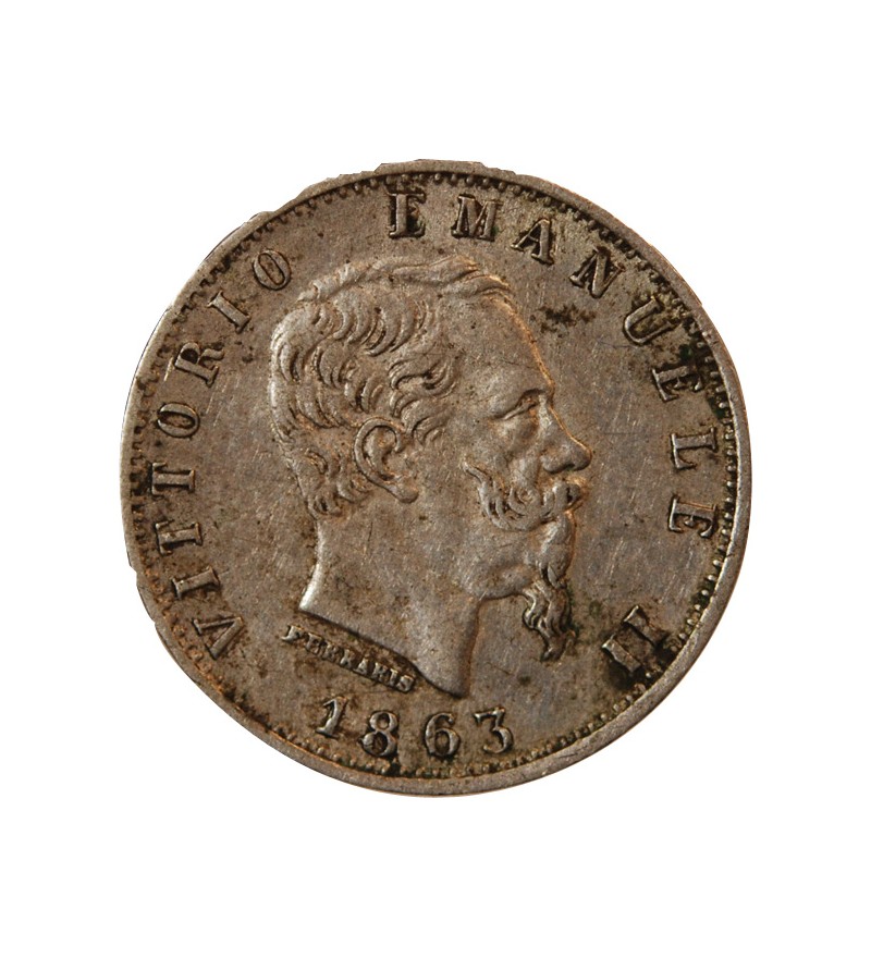 ITALIE, VICTOR EMMANUEL II - 20 CENTESIMI ARGENT 1863 M BN MILAN