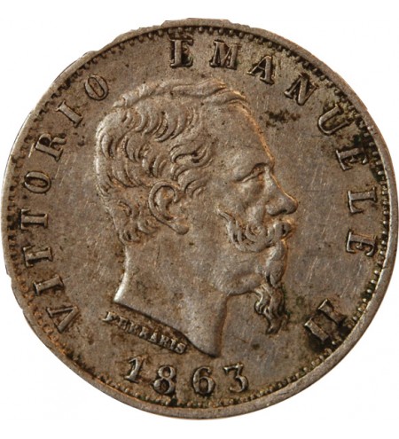 ITALIE, VICTOR EMMANUEL II - 20 CENTESIMI ARGENT 1863 M BN MILAN