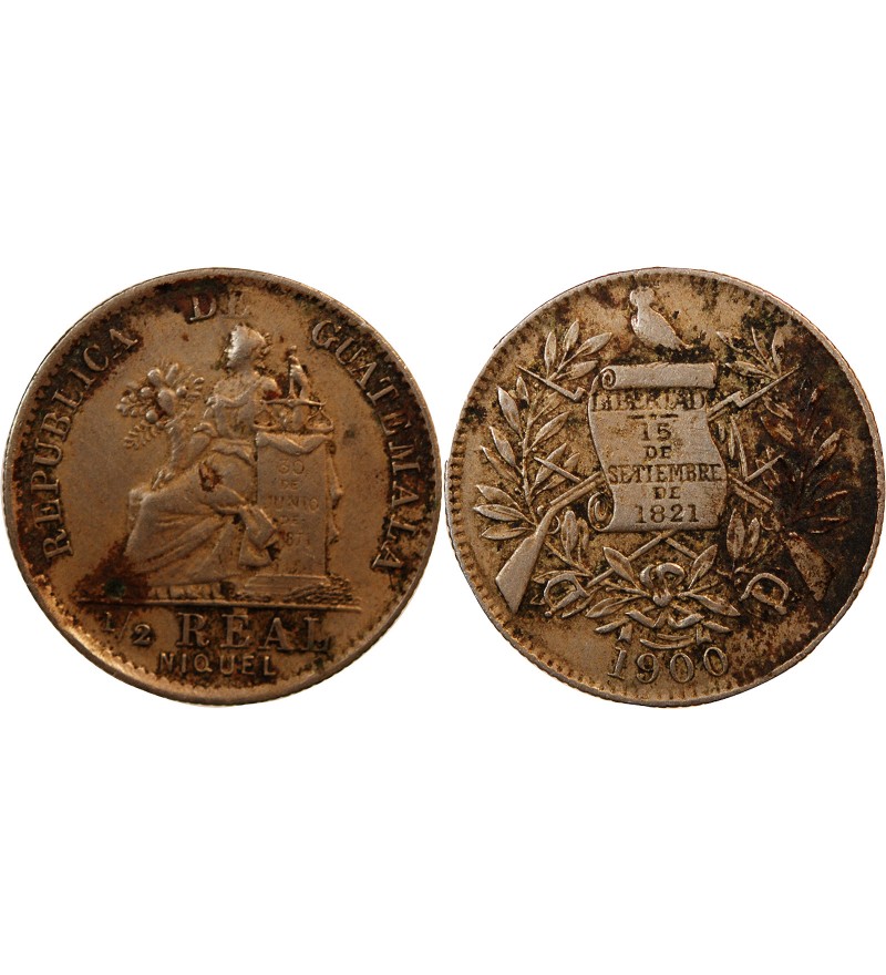 GUATEMALA - 1/2 REAL 1900