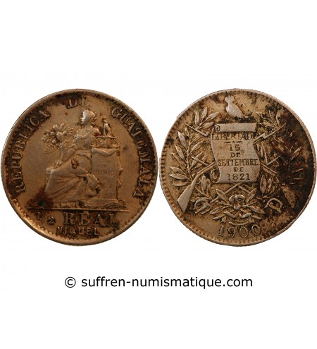 GUATEMALA - 1/2 REAL 1900