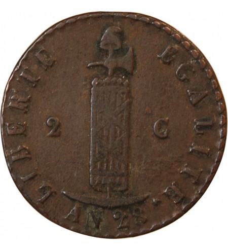HAITI - 2 CENTIMES 1831