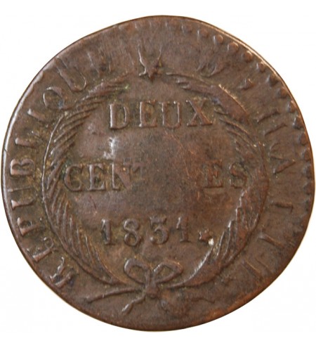 HAITI - 2 CENTIMES 1831