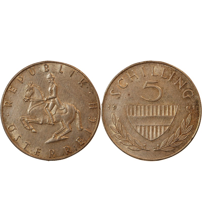 AUTRICHE - 5 SCHILLING ARGENT 1961