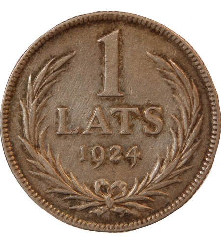 LETTONIE - 1 LATS ARGENT 1924