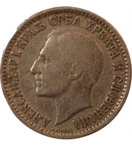 YOUGOSLAVIE, ALEXANDRE Ier - 50 PARA 1925 POISSY